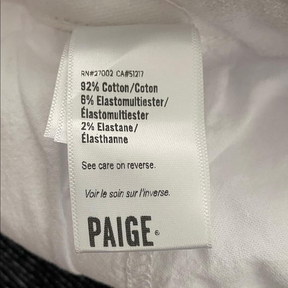 PAIGE Crisp White Wide Leg Trousers - Picture 8 of 8